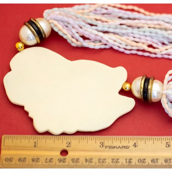 22 inch, Vintage Ocean Sea Beauties Elegant Bib Necklace - F42 - Picture 3 of 3